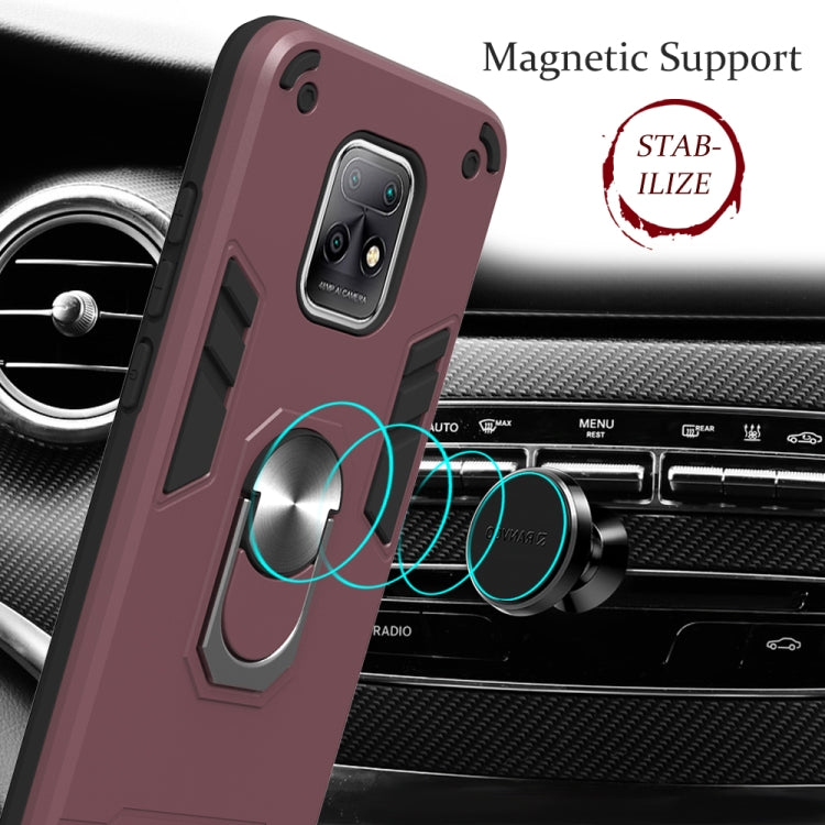 For Xiaomi Redmi 10X 5G / 10X Pro 5G 2 in 1 Armour Series PC + TPU Protective Case with Ring Holder
