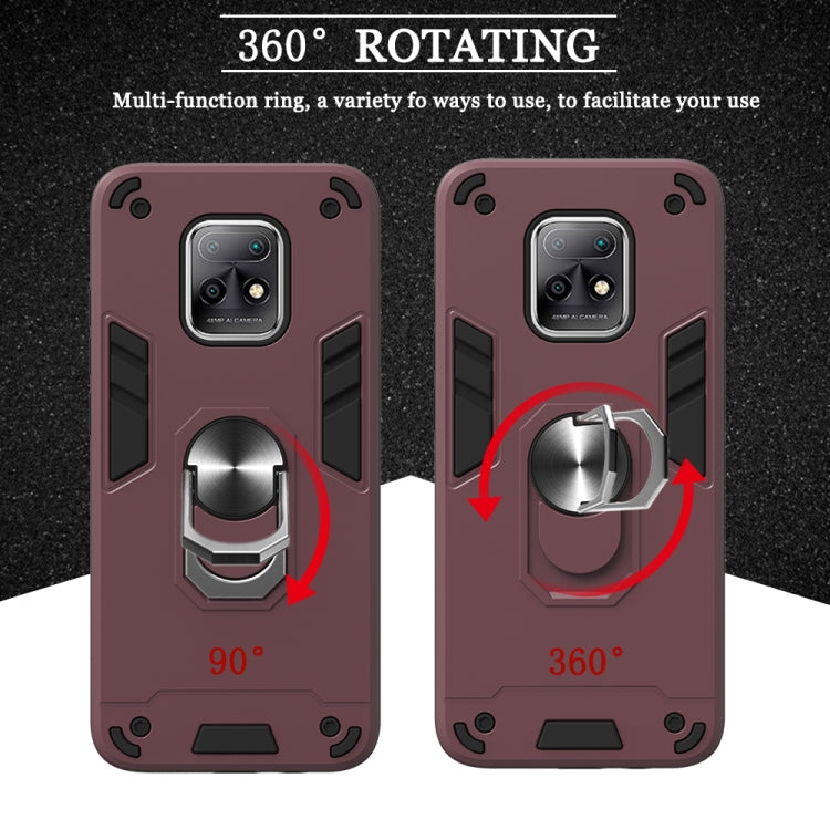 For Xiaomi Redmi 10X 5G / 10X Pro 5G 2 in 1 Armour Series PC + TPU Protective Case with Ring Holder