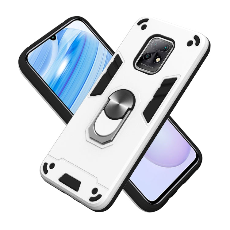 For Xiaomi Redmi 10X 5G / 10X Pro 5G 2 in 1 Armour Series PC + TPU Protective Case with Ring Holder