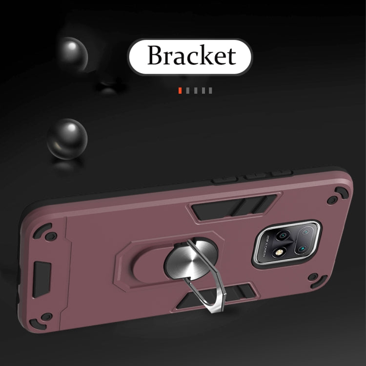 For Xiaomi Redmi 10X 5G / 10X Pro 5G 2 in 1 Armour Series PC + TPU Protective Case with Ring Holder