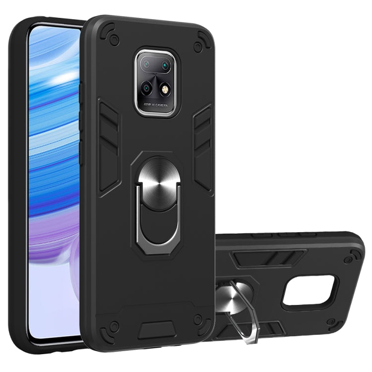 For Xiaomi Redmi 10X 5G / 10X Pro 5G 2 in 1 Armour Series PC + TPU Protective Case with Ring Holder