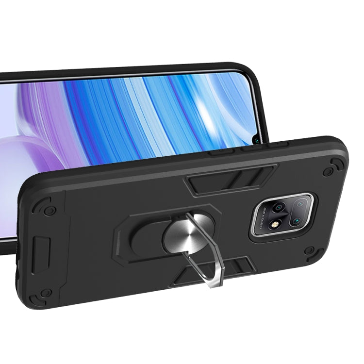 For Xiaomi Redmi 10X 5G / 10X Pro 5G 2 in 1 Armour Series PC + TPU Protective Case with Ring Holder