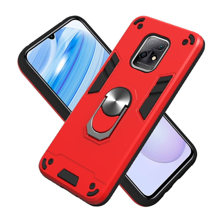 For Xiaomi Redmi 10X 5G / 10X Pro 5G 2 in 1 Armour Series PC + TPU Protective Case with Ring Holder