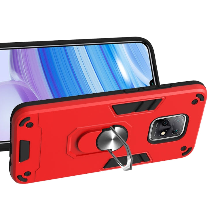 For Xiaomi Redmi 10X 5G / 10X Pro 5G 2 in 1 Armour Series PC + TPU Protective Case with Ring Holder
