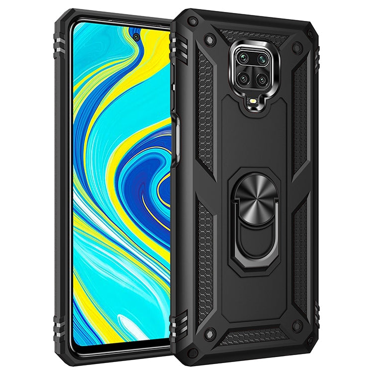 For Xiaomi Redmi Note 9 Pro Shockproof TPU + PC Protective Case with 360 Degree Rotating Holder
