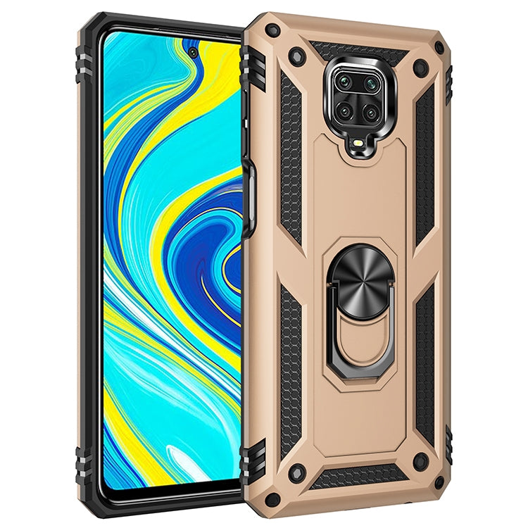 For Xiaomi Redmi Note 9 Pro Shockproof TPU + PC Protective Case with 360 Degree Rotating Holder