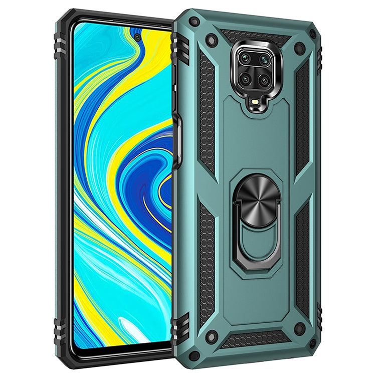 For Xiaomi Redmi Note 9 Pro Shockproof TPU + PC Protective Case with 360 Degree Rotating Holder