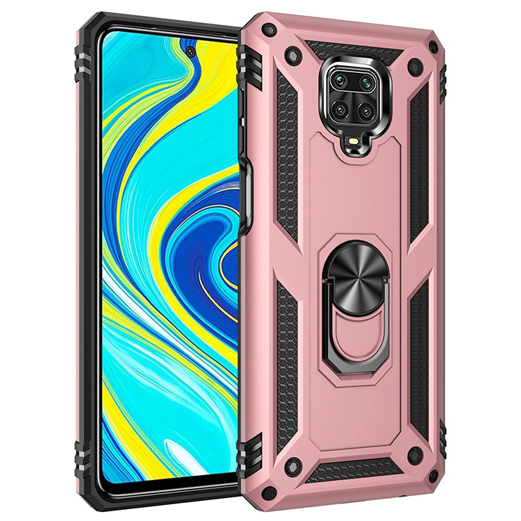 For Xiaomi Redmi Note 9 Pro Shockproof TPU + PC Protective Case with 360 Degree Rotating Holder