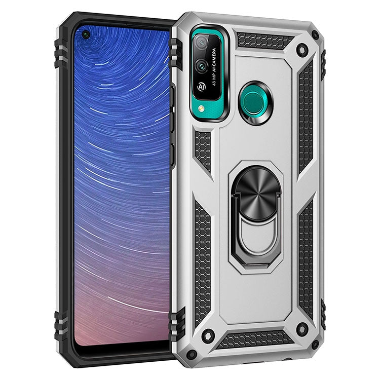 For Huawei Y7p / P40 Lite E Shockproof TPU + PC Protective Case with 360 Degree Rotating Holder