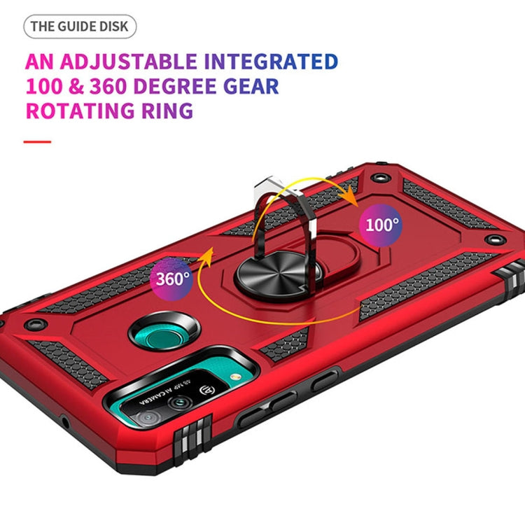 For Huawei Y7p / P40 Lite E Shockproof TPU + PC Protective Case with 360 Degree Rotating Holder