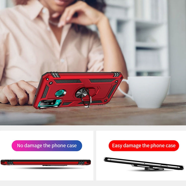 For Huawei Y7p / P40 Lite E Shockproof TPU + PC Protective Case with 360 Degree Rotating Holder