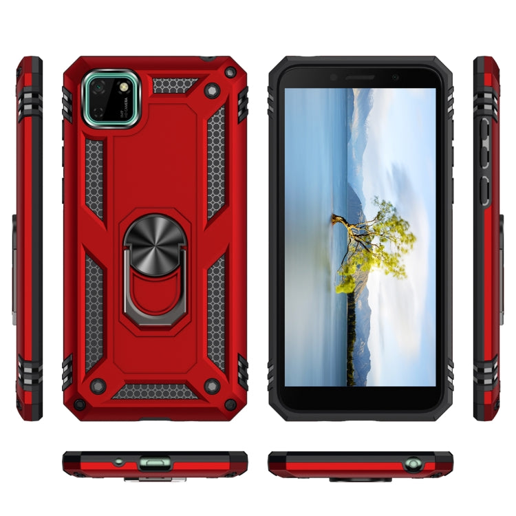 For Huawei Y5p Shockproof TPU + PC Protective Case with 360 Degree Rotating Holder