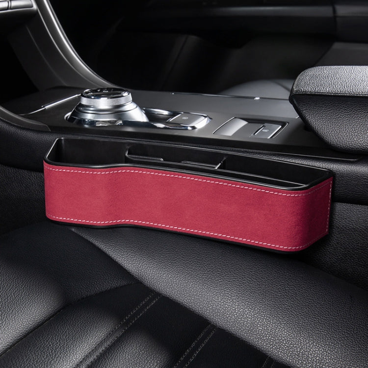 Car Multi-functional Console Box Cup Holder Seat Gap Side Storage Box, Frizzled Feather Style, Color:Red