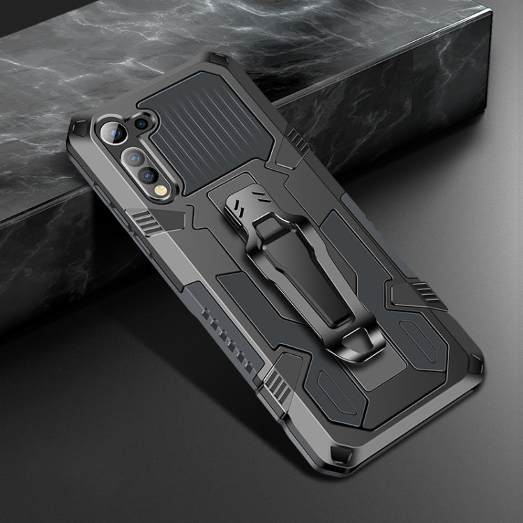 For Motorola Moto G8 Machine Armor Warrior Shockproof PC + TPU Protective Case