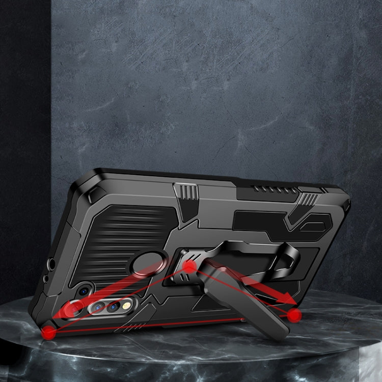 For Motorola Moto G8 Machine Armor Warrior Shockproof PC + TPU Protective Case