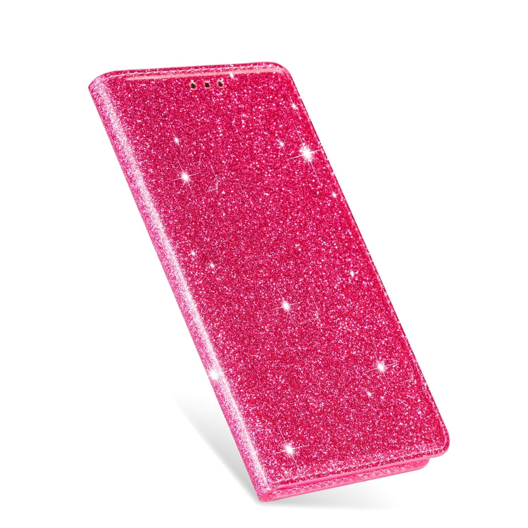 For iPhone XR Ultrathin Glitter Magnetic Horizontal Flip Leather Case with Holder & Card Slots