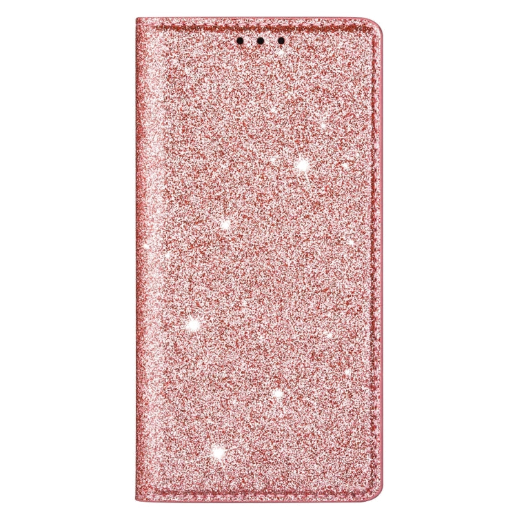 For Huawei P40 Lite Ultrathin Glitter Magnetic Horizontal Flip Leather Case with Holder & Card Slots
