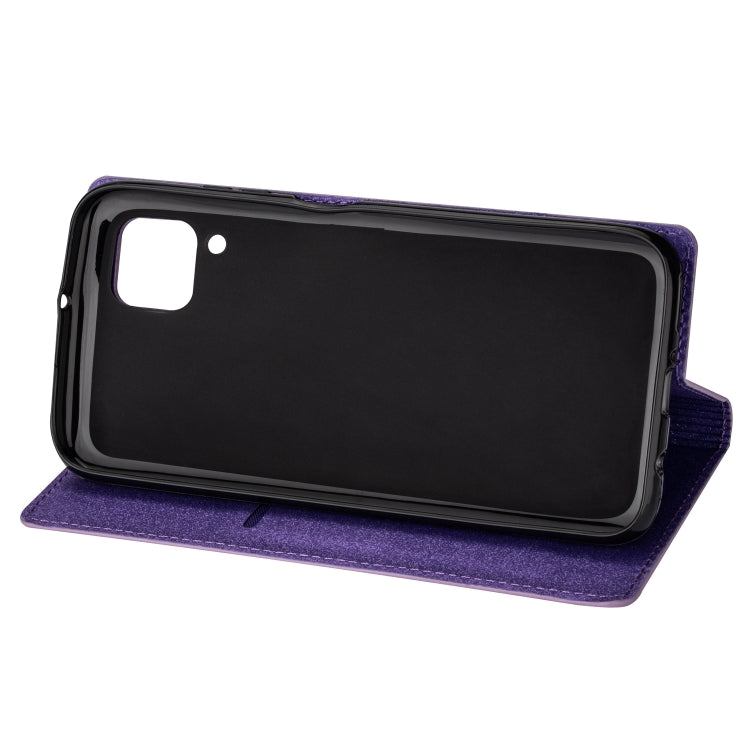 For Huawei P40 Lite Ultrathin Glitter Magnetic Horizontal Flip Leather Case with Holder & Card Slots