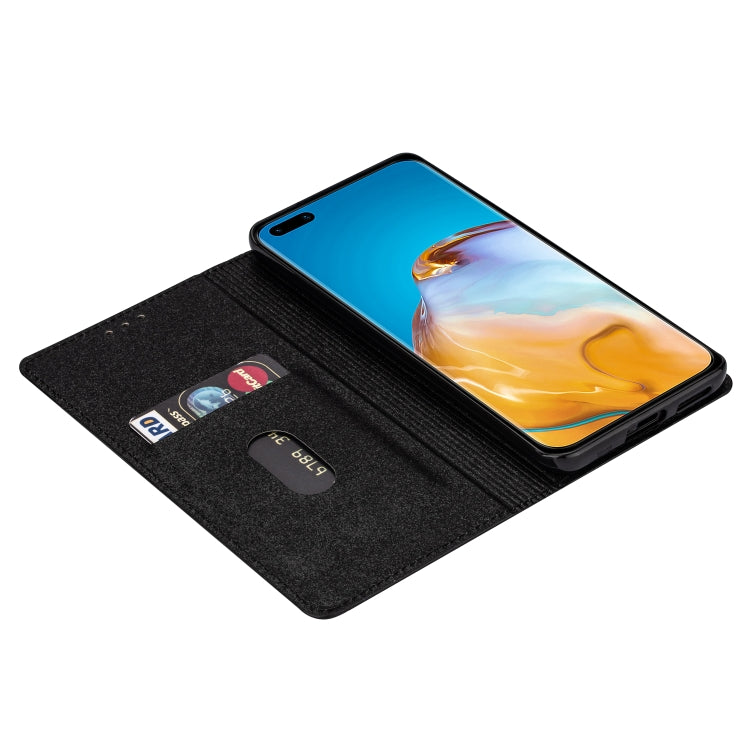 For Huawei P40 Ultrathin Glitter Magnetic Horizontal Flip Leather Case with Holder & Card Slots