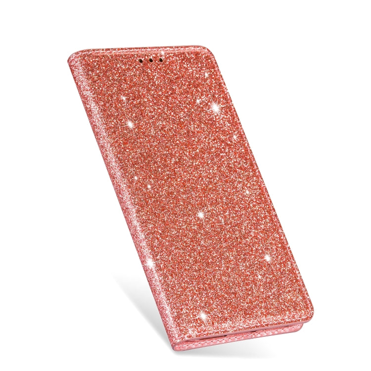 For Huawei P40 Ultrathin Glitter Magnetic Horizontal Flip Leather Case with Holder & Card Slots