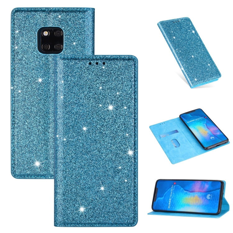 For Huawei Mate 20 Pro Ultrathin Glitter Magnetic Horizontal Flip Leather Case with Holder & Card Slots