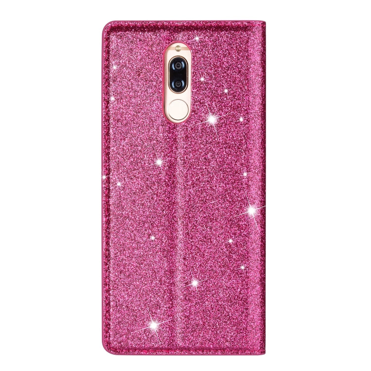 For Huawei Mate 10 Lite Ultrathin Glitter Magnetic Horizontal Flip Leather Case with Holder & Card Slots