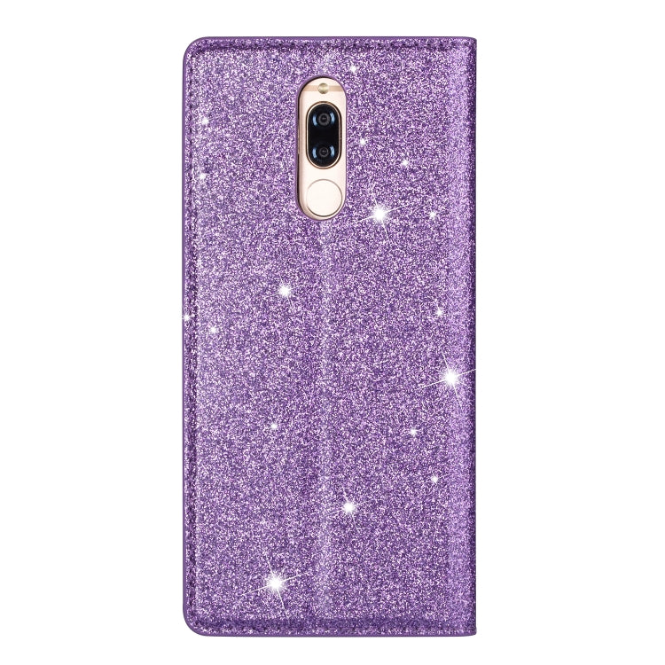 For Huawei Mate 10 Lite Ultrathin Glitter Magnetic Horizontal Flip Leather Case with Holder & Card Slots