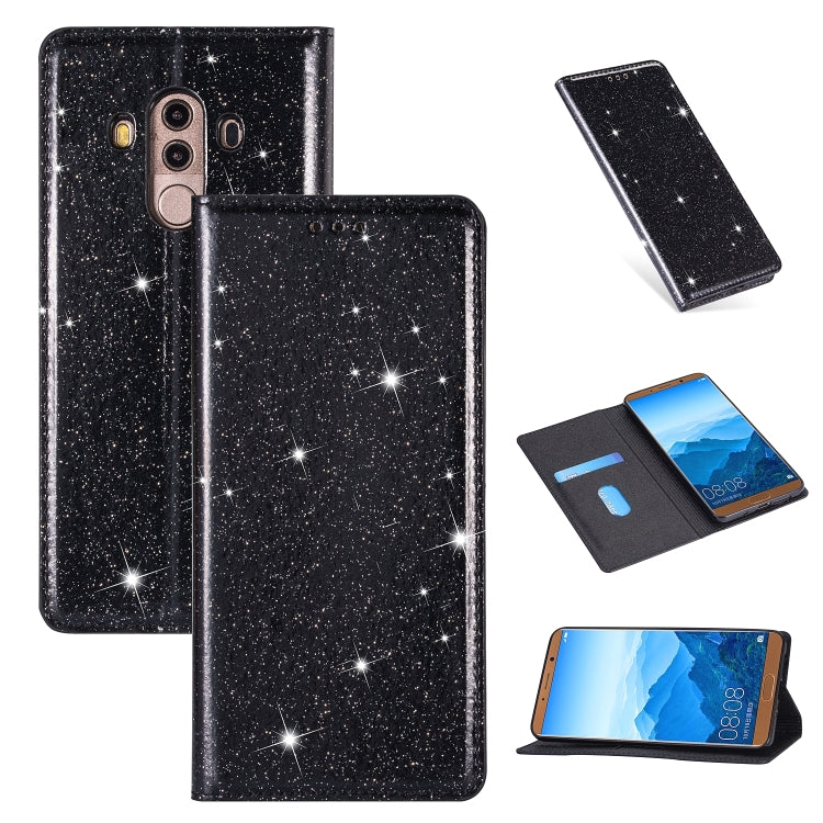 For Huawei Mate 10 Pro Ultrathin Glitter Magnetic Horizontal Flip Leather Case with Holder & Card Slots