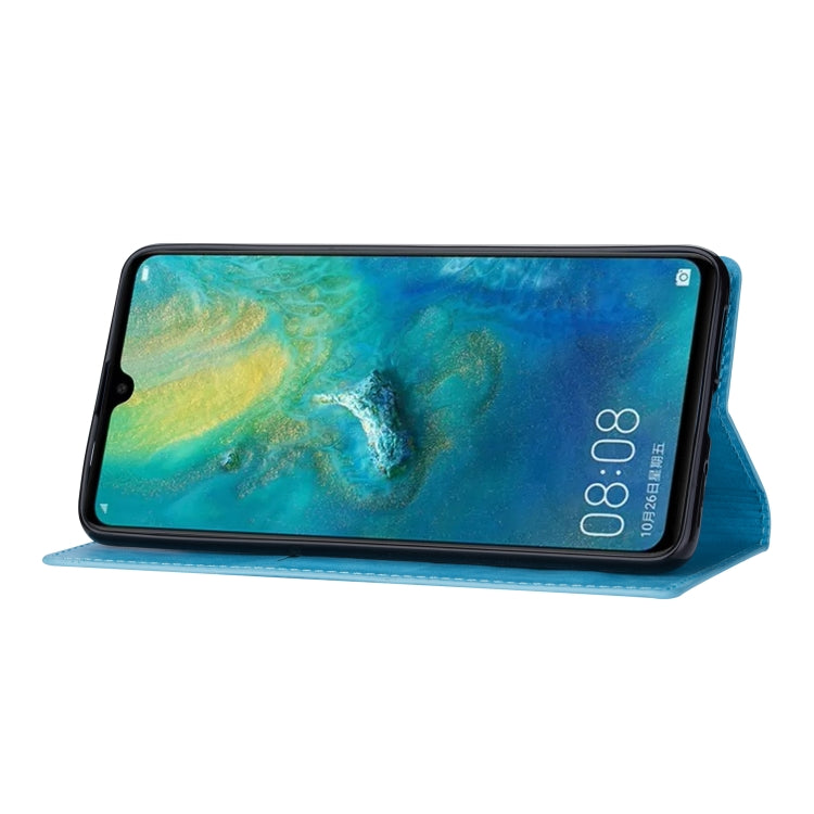 For Huawei Mate 20 Ultrathin Glitter Magnetic Horizontal Flip Leather Case with Holder & Card Slots