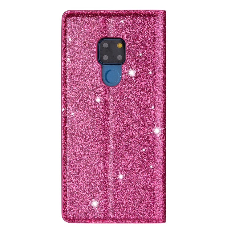 For Huawei Mate 20 Ultrathin Glitter Magnetic Horizontal Flip Leather Case with Holder & Card Slots