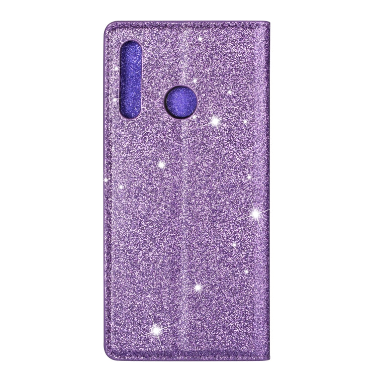 For Huawei P Smart+ 2019 Ultrathin Glitter Magnetic Horizontal Flip Leather Case with Holder & Card Slots