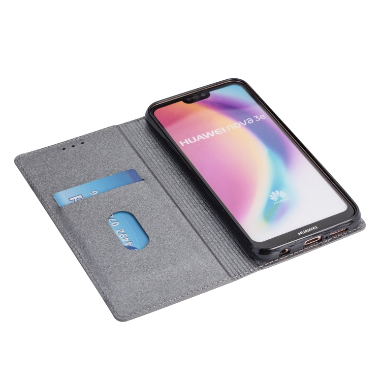 For Huawei P20 Lite Ultrathin Glitter Magnetic Horizontal Flip Leather Case with Holder & Card Slots