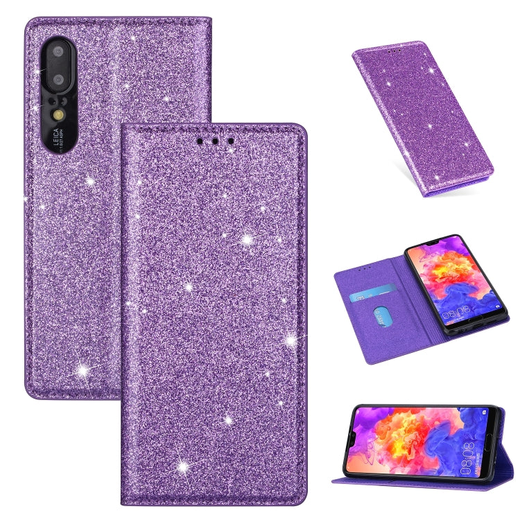 For Huawei P20 Pro Ultrathin Glitter Magnetic Horizontal Flip Leather Case with Holder & Card Slots