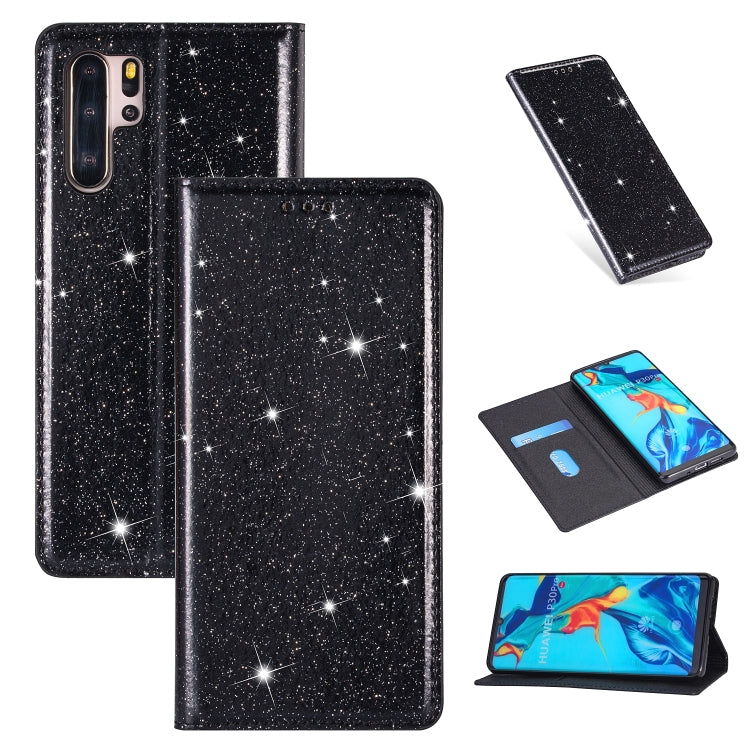 For Huawei P30 Pro Ultrathin Glitter Magnetic Horizontal Flip Leather Case with Holder & Card Slots