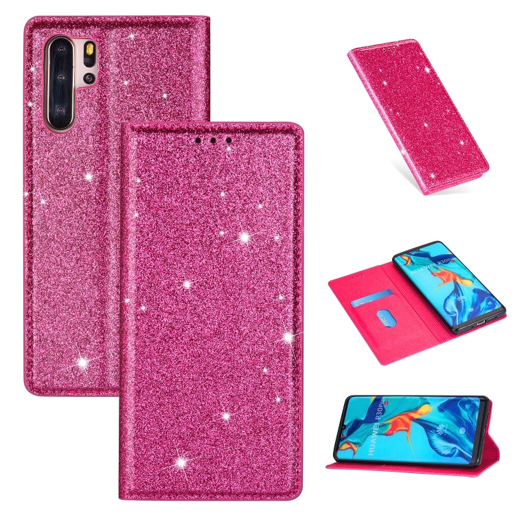 For Huawei P30 Pro Ultrathin Glitter Magnetic Horizontal Flip Leather Case with Holder & Card Slots
