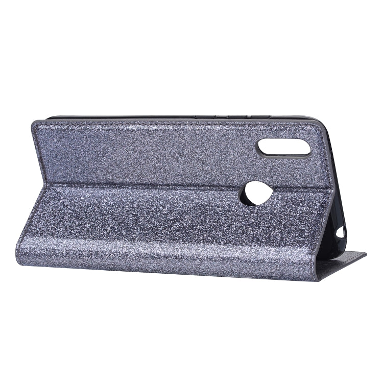 For Huawei Y6 (2019) Ultrathin Glitter Magnetic Horizontal Flip Leather Case with Holder & Card Slots