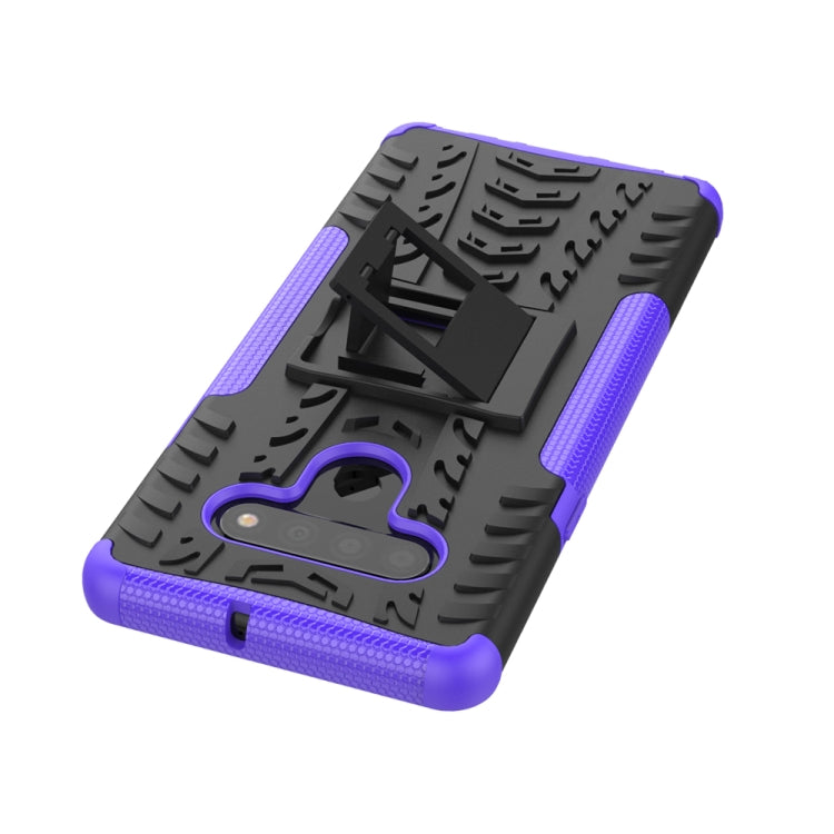 For LG Stylo 6 Tire Texture Shockproof TPU + PC Protective Case with Holder