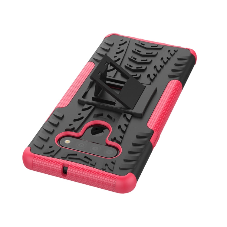 For LG Stylo 6 Tire Texture Shockproof TPU + PC Protective Case with Holder