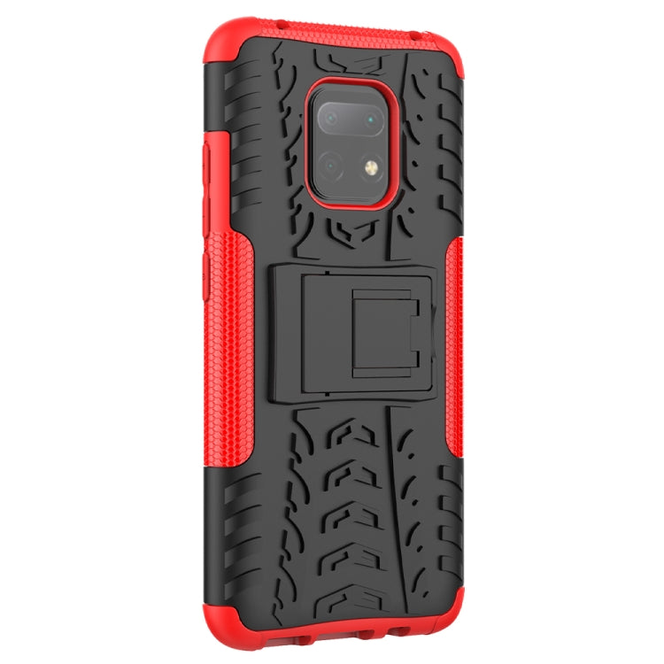 For Xiaomi Redmi 10X 5G Tire Texture Shockproof TPU + PC Protective Case with Holder
