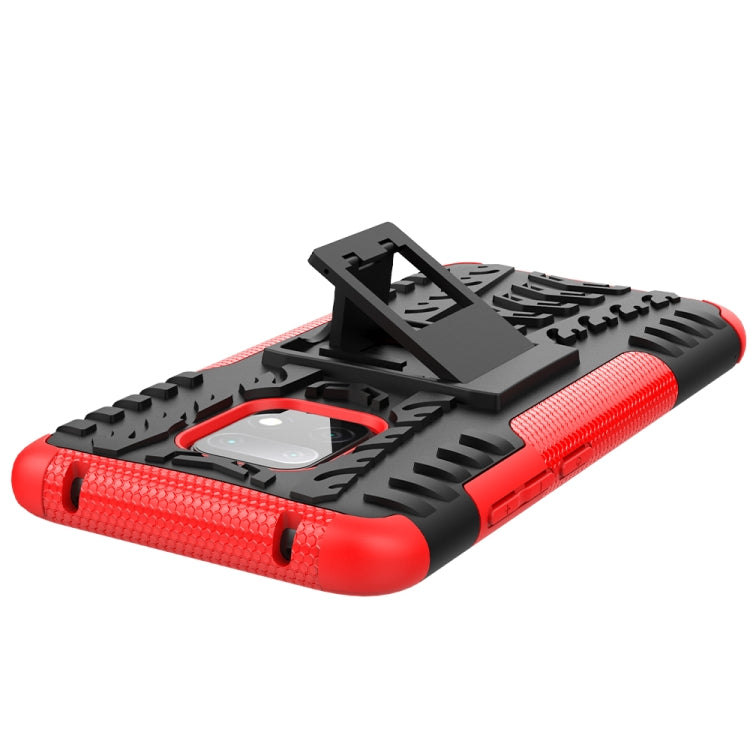 For Xiaomi Redmi 10X 5G Tire Texture Shockproof TPU + PC Protective Case with Holder