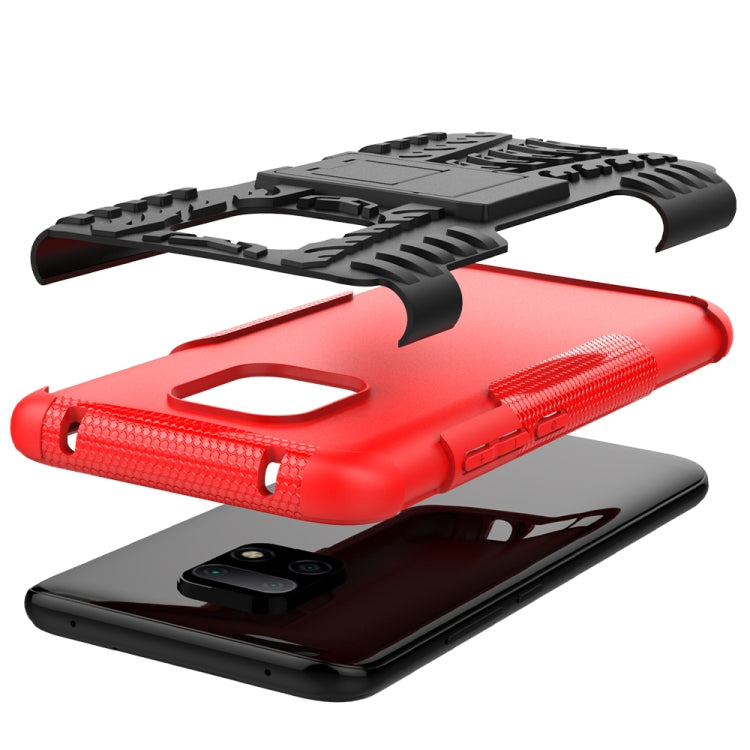 For Xiaomi Redmi 10X 5G Tire Texture Shockproof TPU + PC Protective Case with Holder