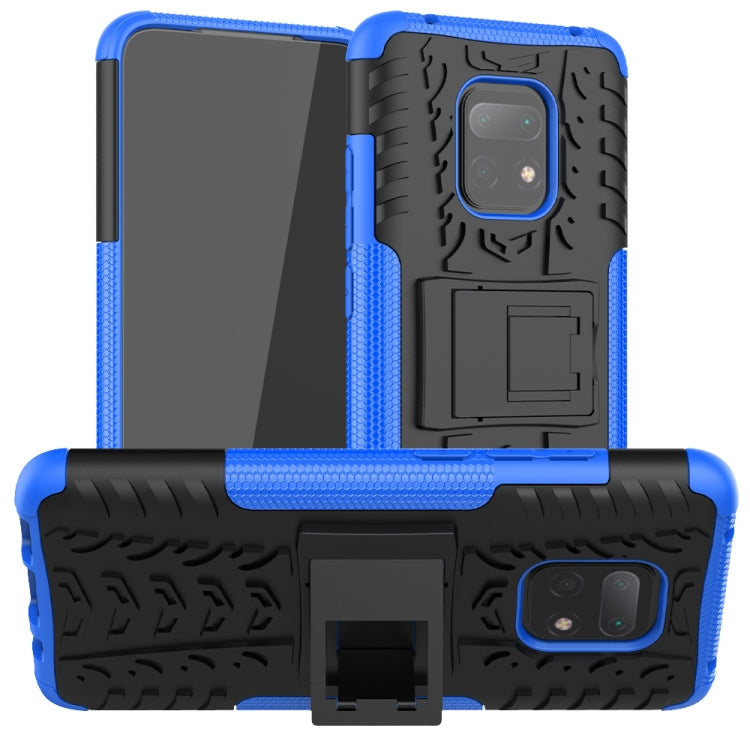 For Xiaomi Redmi 10X 5G Tire Texture Shockproof TPU + PC Protective Case with Holder