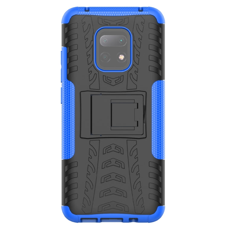 For Xiaomi Redmi 10X 5G Tire Texture Shockproof TPU + PC Protective Case with Holder