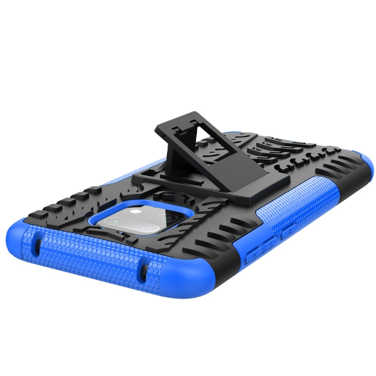 For Xiaomi Redmi 10X 5G Tire Texture Shockproof TPU + PC Protective Case with Holder