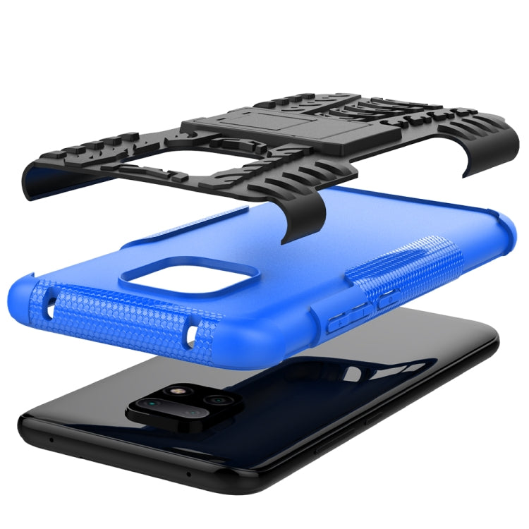 For Xiaomi Redmi 10X 5G Tire Texture Shockproof TPU + PC Protective Case with Holder