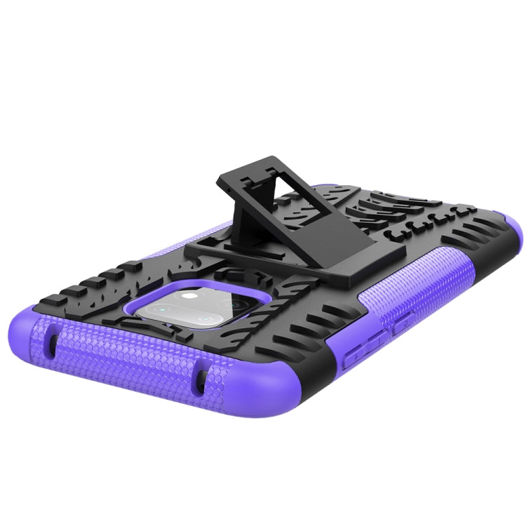 For Xiaomi Redmi 10X 5G Tire Texture Shockproof TPU + PC Protective Case with Holder