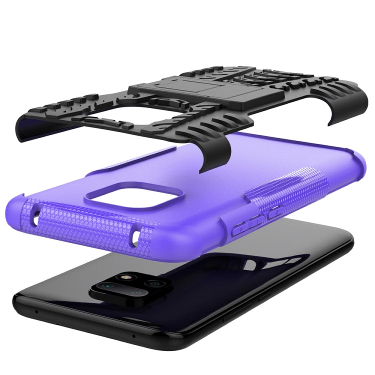 For Xiaomi Redmi 10X 5G Tire Texture Shockproof TPU + PC Protective Case with Holder