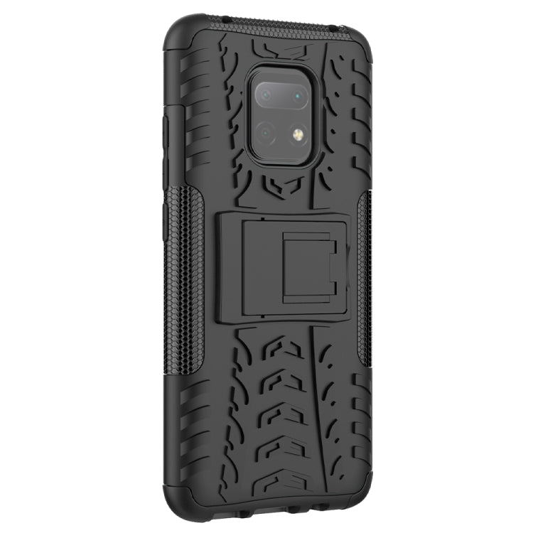 For Xiaomi Redmi 10X 5G Tire Texture Shockproof TPU + PC Protective Case with Holder