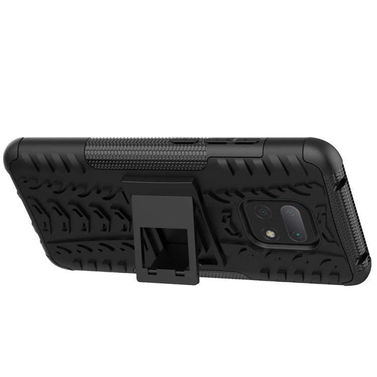 For Xiaomi Redmi 10X 5G Tire Texture Shockproof TPU + PC Protective Case with Holder