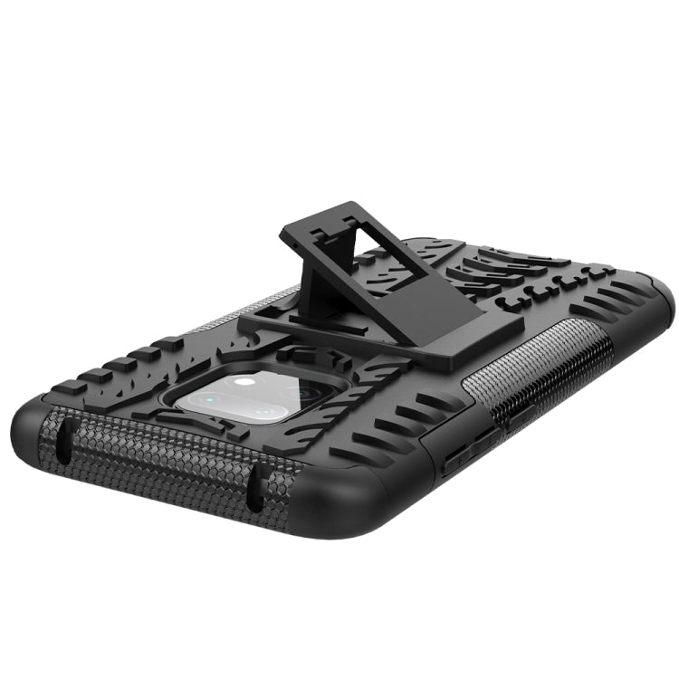 For Xiaomi Redmi 10X 5G Tire Texture Shockproof TPU + PC Protective Case with Holder